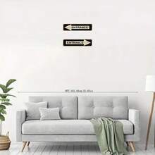 入口箭头复古金属锡标牌、街道标牌、家居装饰、房间装饰、墙壁装饰、浴室装饰、酒吧装饰、咖啡厅装饰、车库装饰、16 X 4 英寸最佳礼物 - 彩色 - 查看 4