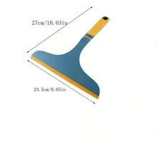 弧形手柄玻璃刮刀，TPR 柔性橡胶刮刀，家用桌面浴室玻璃清洁工具 - 彩色 - 查看 4