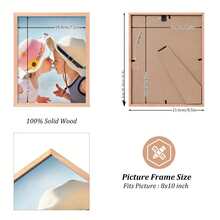 2 包 8x10 英寸、2 包 A5 英寸天然橡木相框套装，用于桌面展示和墙壁悬挂，适合婚礼或家居装饰 - 紅橡木 - 查看 3