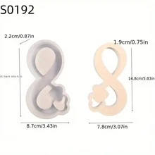 Molde de Silicone Amor Infinito, Molde de Fundição Base em Laço Infinito, Joias de Casamento Aniversário de Compromisso Armazenamento