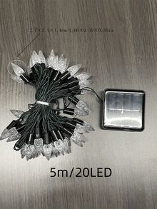 1pc Strawberry Solar String Lights - Durable Outdoor Decorations For Garden, Patio, And Holiday Celebrations - Multicolor - View 10