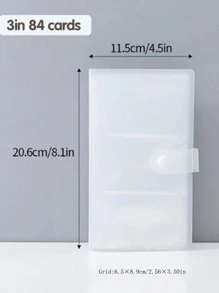 1 pieza, Álbum de fotos transparente de gran capacidad con 84 bolsillos, para almacenar fotos, entradas de cine, tarjetas de estrella y postales, organizador de álbumes de manualidades y recortes de arte