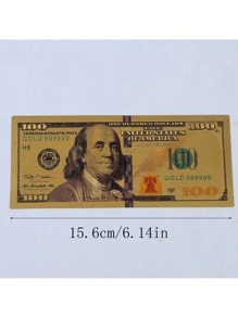 Monedă comemorativă din folie de aur din plastic PET Folie de aur Billet de aur stil nou Monedă comemorativă de 100 USD Monedă comemorativă din aur din SUA Monedă comemorativă