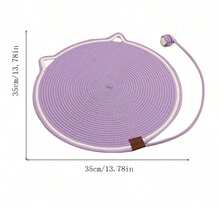 1 tấm lót cào cho mèo, đồ chơi dây thừng, thảm tròn cho mèo nghỉ ngơi, giường cho thú cưng - Nhiều màu - Xem 6