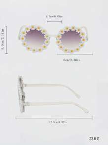 1 PC Kids' Cute Daisy Flower Decorated Fashion Glasses
