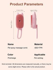 1 chiếc lược phun hơi nước cho thú cưng, chải lông hơi nước, chải lông cho chó mèo, lược chải lông hơi nước, mát-xa, làm đẹp, 3 trong 1, dụng cụ chải lông, phụ kiện cho thú cưng - Nhiều màu - Xem 10