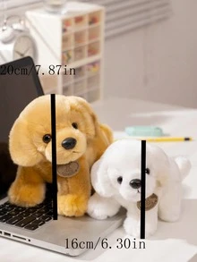 毛绒狗玩偶，小狗玩偶，女孩用可爱毛绒动物泰迪熊，金毛猎犬毛绒玩具抱枕 - 彩色 - 查看 11