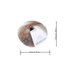 4 件柔软温暖的手工渐变色马海毛纱线，独特染色纱线适用于 DIY 毛衣、围巾、披肩、枕头等。（1 件/25 克，1 件 S 码毛衣约需 12 件） - 彩色 - 查看 9