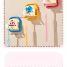 1pc 牙刷架漱口杯架壁挂式免打孔洗漱用品牙刷架浴室牙具罐架 - 彩色 - 查看 9