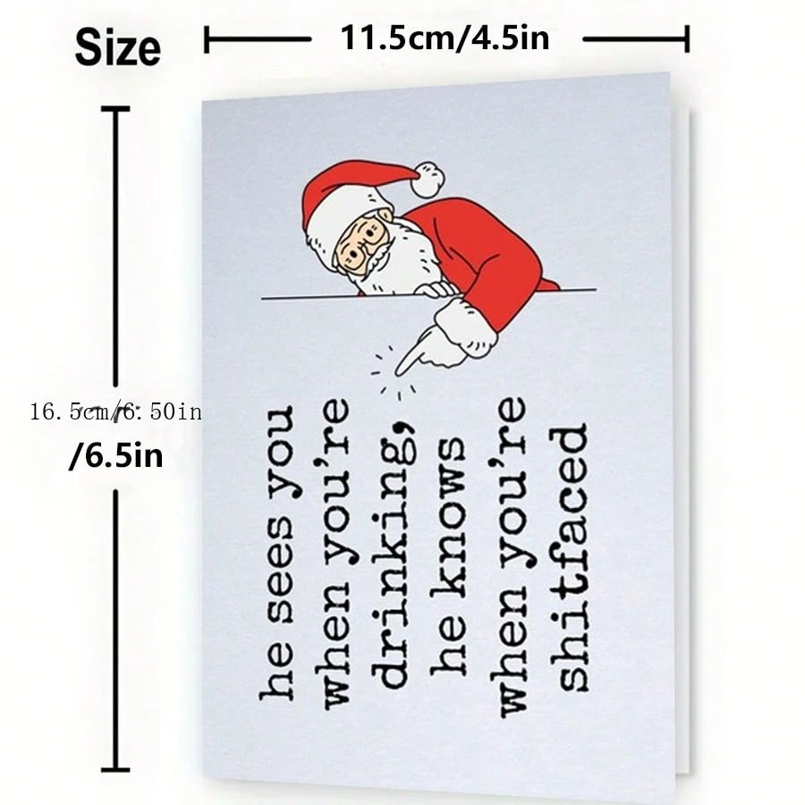 1pc Funny Christmas Cards For Friends, Rude Christmas Cards, Funny ...