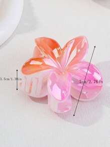 1/6 sztuk Gradient Color Frangipani Flower Hair Clip, słodkie i proste akcesoria do włosów do koków, prezent - Wielokolorowe - Zobacz 4