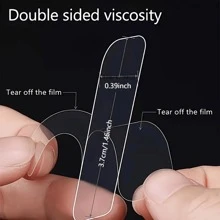 120 băng keo trong suốt hai mặt có bao bì, băng keo dán tường chống thấm nước có thể tháo rời, thích hợp cho nghệ thuật và thủ công, cao su tổng hợp trên bề mặt nhựa - Nhiều màu - Xem 2