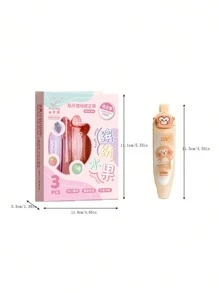 3-Piece/18 Meter Patch Press Correction Tape Set, Suitable For Students To Use Cartoon Highly Attractive Large Capacity Smooth Correction Tape, Mini Portable Not Easy To Break Silent Correction Tape Back To School