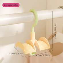 衣柜挂钩帽子包包收纳神器宿舍家用串联双钩可爱旋转包包挂架 - 彩色 - 查看 2