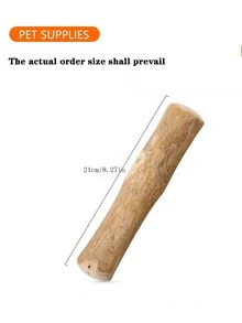 1pc Natural Coffee Wood Dog Chew Stick - Durable Teeth Health Chewing Toy, Suitable For All Breeds, Multiple Size Packaging, Suitable For Chewing And Playing - Beige - View 8