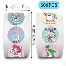 500pcs Toy Story 2 Roll Stickers Creative Graffiti Stickers Mobile Phone Computer Wall Stickers Highly Attractive Fun Decoration - Multicolor - View 2