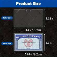 10pcs Household Waterproof PVC Card Sleeves - 31mm Thick, Soft & Transparent, Suitable For Social Security, Medical Insurance And Credit Cards Back To School,Back To School,School Supplies - Multicolor - View 6