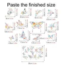 多套彩色棱镜静电玻璃贴纸、彩虹鸟防撞窗贴、捕光器、花朵、蝴蝶、蜻蜓、叶形彩虹窗贴、节日装饰玻璃贴纸、新款闪闪发光的云朵图案窗贴、节日礼物、节日装饰、贴纸、墙贴、家居装饰乙烯基贴花、春季装饰品让您的家焕然一新、拉玛装饰贴纸礼物生日毕业 - 彩色 - 查看 4