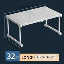 Adjustable White Wardrobe Rack Shelf Storage Organizer With Bracket For Cabinet, Closet, Shoe Rack Bedroom, Organizer, Home Storage, For White T-Shirt Women, Black Pants Women, Ladies Winter Clothes, Dress, Winter Clothes For Ladies, Elegant Woman Dresses, White Shirt For Ladies, Long Sleeve, White Jumpsuit For Women, Spring Dresses For Women, Spring Outfits For Women, Spring, Spring Clothes, Minimalist, Summer Tops Storage - Red and White - View 2