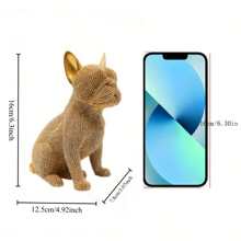 1 pieza Exquisita estatua de resina de Bulldog Francés, Lindo cachorro sentado figura, Decoración del hogar, Accesorio para escritorio/estantería/mesa de comedor, Regalo ideal para amantes de los perros, Regalo de cumpleaños/graduación - Multicolor - Ver 9