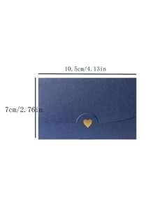 10pcs/Pack Mini Greeting Card Envelopes, Gold Foil Heart Shiny Paper Envelopes Back To School - 10.5*7CM - View 5