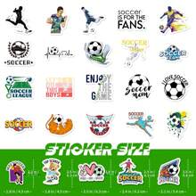 50张足球贴纸，足球水瓶贴纸，足球运动员贴纸，足球礼品，防水乙烯基贴纸，适用于水瓶、保温杯、吉他、行李箱、手机、手机壳、笔记本电脑、滑板，是馈赠佳品。 - 彩色 - 查看 4