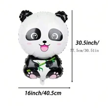 Zestaw 4/5/6/7 sztuk balonów foliowych Panda i Gwiazda, odpowiednie na przyjęcie urodzinowe, dekoracje o tematyce zwierzęcej
