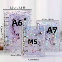 Clear Transparent PVC Cover With 6-Ring Binder For A6A7M5 Notebook,Back To School,School Supplies