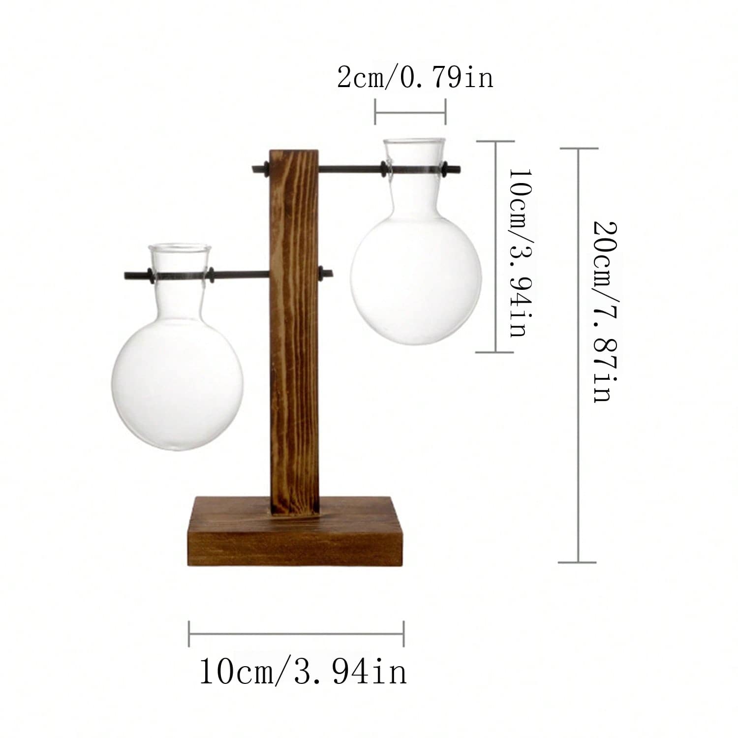 MARCBUSE Kürbis-Vase Transparent - Deko-Blumentopf Für Trockene Blumen Und Hydrokultur