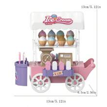 1 pezzo Set di giocattoli miniatura di gelati per bambini, set di gioco di finzione adatto per bambini dai 3 ai 12 anni, set da cucina (Dimensioni: 13*13*6,5cm)