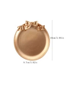 10/5/4/3/1pc Bow Jewelry Tray, 1 Metal Resin Storage Tray, Vintage Wedding Cake Storage Tray, Ring Jewelry Bedroom Tray, Vintage Style Mini Tray, Jewelry Shooting Props Back To School