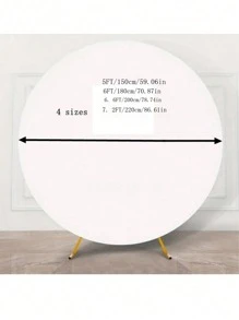 1 Piece Round Background Stand Cover, Elastic Circular Photography Backdrop Stand For Wedding Birthday Anniversary Party Decor, 5/6/6.5/7.2 Ft,