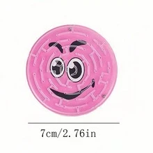 1pc Mini Smiling Face Maze Puzzle Game, Balance Bead Maze Track, Student Writing Contest Small Award Gift - Multicolor - View 2