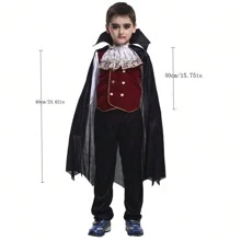 儿童海盗服装，男童加勒比海盗船长COS服 - 白色 - 查看 2