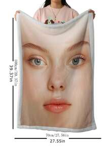 1pc Customizable Fleece Blanket With 10 Grid Photo Prints, Suitable As A Gift For Girls, Boys, Adults, Valentine's Day, Lightweight, Soft And Warm, Suitable For Mother's Day, Birthday, Children's Day, Father's Day, Graduation, Wedding, Christmas, Home Use On Sofa, Bed, Car, Bedroom, Living Room