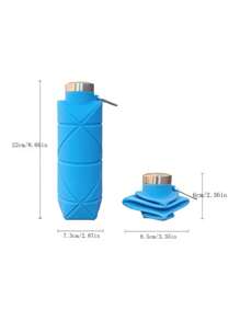 1 件 700ML 大容量折叠水瓶，户外创意硅胶便携式水壶，运动水瓶，钻石形折叠水瓶，适合旅行、运动、野餐和学校使用 - 彩色 - 查看 7