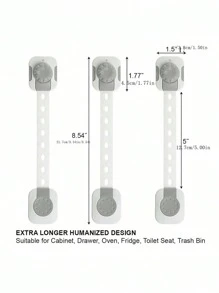 6pcs Baby Cabinet Locks,Child Multi-Functional Cabinet Locks And Refrigerator Locks,Baby Proof Security Protector Drawer Door Locks, Plastic Door Locks,Shower Family Decorations Gifts - Multicolor - View 8