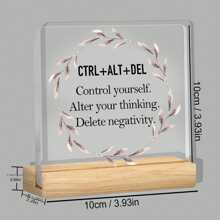 Funny Office Desk Sign, Cute Office Decor Gifts, Office Table Acrylic Decorations Supplies For Women Men, Desk Accessories For Coworker Boss Leader Friends - Transparent - View 8