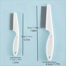 1 Pet Grooming Comb - Delousing Comb For Dogs And Cats, Steel Needle Dense Tooth Brushing Brush, Durable PP Material - Multicolor - View 2