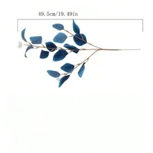 2 Stücke künstlicher Eukalyptuszweig, Fake-Eukalyptusblätter-Zweig, Echte Berührungsblätter für Sträuße, Hochzeit, Halloween, Valentinstag, Muttertag, Festliche Blumenarrangements, Vasenstrauß, Scheunenhochzeitsdekoration (Vase nicht enthalten) - 2Stk - Übersicht 3