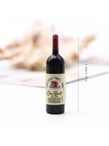 1pc Mini Realistic Plastic Red Wine Bottle Toy, Micro Landscape Decoration Photo Prop [Random Color] - Multicolor - View 5
