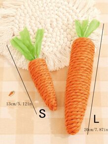 Pet Cat Carrot Shaped Chew Rope Interactive Toy