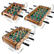 Foosball Game Table 2-In-1 Two-Player Competition With Football Ice Hockey Wooden Board Game Toys - Multicolor - View 11