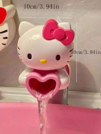 Sanrio 1 pièce Rallonge de robinet Hello chat anti-éclaboussures, outil décoratif pour robinet de salle de bain et de cuisine, décoration de maison, décoration d'automne, rentrée scolaire