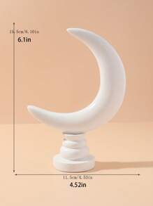 A Stylish, Simple And Exquisite Moon White Desktop Desk Decoration Holiday Gift E-I-D - White - View 3