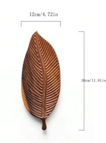 1 件叶托盘、木托盘、上菜托盘、茶托盘非常适合盛放零食、干果、水果、甜点、茶杯、咖啡杯，也可用作珠宝、浴室、家居装饰托盘、厨房、圣诞礼物、野餐用品 - 1件 - 查看 10