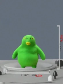 1 pieza Juguete de pez exprimible verde, juguete de alivio de estrés divertido, adecuado para aliviar la presión - Verde - Ver 6