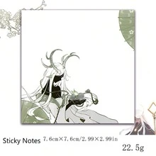 50 Cartoon Sticky Notes, Fun Student Notebook Notes , Anime Character Sticky Notes For Office And School Supplies(Random Style) - Multicolor - View 6