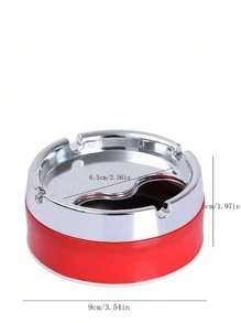 1 pièce Cendrier élégant, cendrier en acier inoxydable résistant aux rayures, anti-renversement avec couvercle résistant au vent, pour la maison, le café, le bar, la voiture