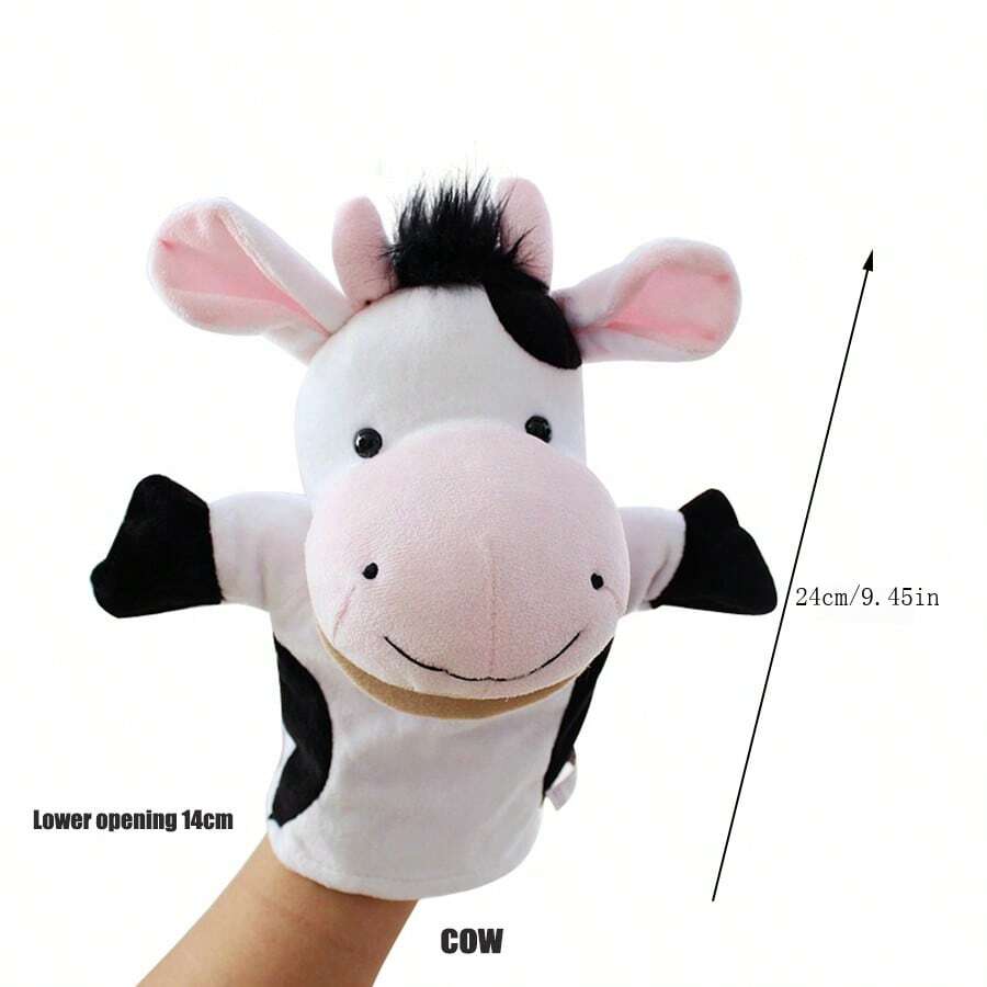 Cartoon Animal Hand Puppets With Movable Mouth, Interactive Plush Toys ...